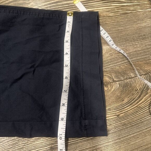 Women's Mid-Rise Relaxed Straight Leg Chino Pants - A New Day Navy Size 14. U - Picture 9 of 9